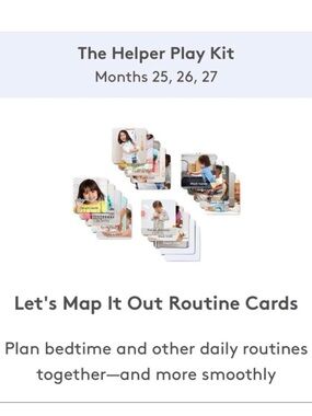 Lovevery Let's Map It Out Routine Cards The Helper Kit Months 25, 26, 27